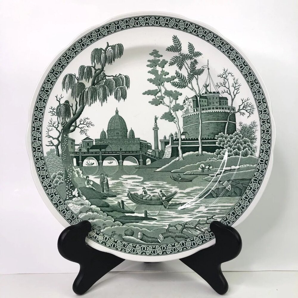 Spode Archive Collection Plate 10.5" Georgian Series Rome England Sage Green